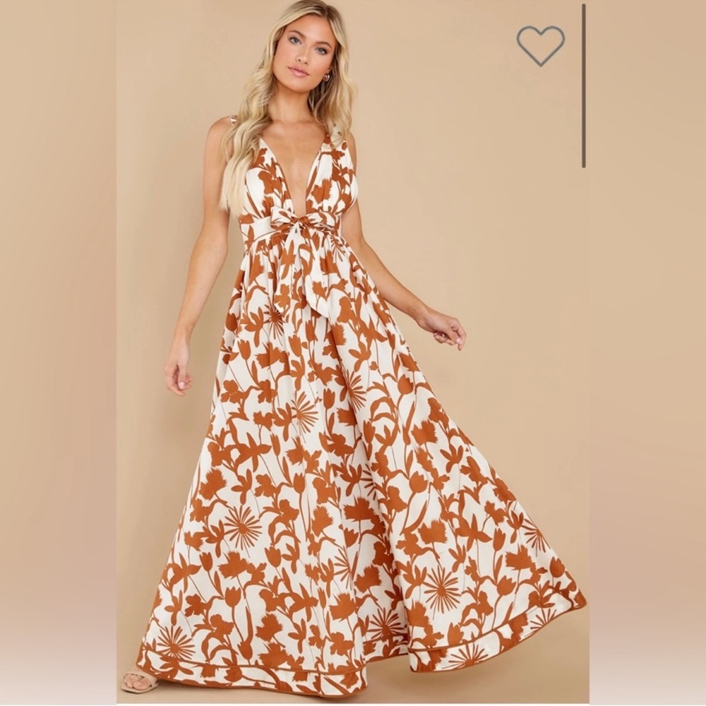 Red Dress Boutique Subtly Sweet Cream Multi Print Maxi Dress - Picture 5 of 11